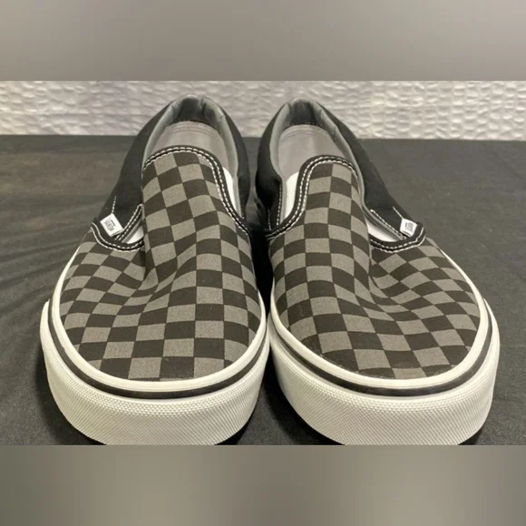 Vans Off The Wall Classic Slip-On Checkerboard Pewter & Black Size 10 New/Box - Picture 5 of 10